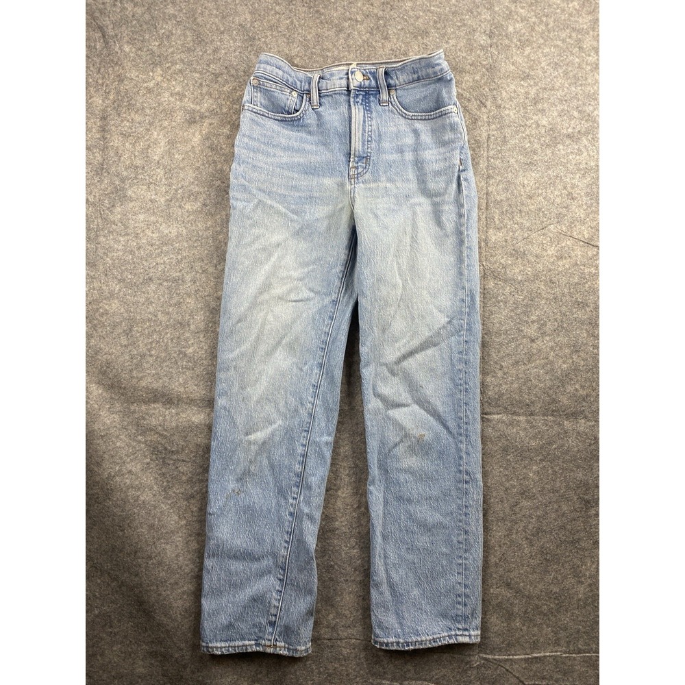 Madewell Womens The Perfect Vintage Straight High Rise Jeans Blue‎ Size 25  SEE